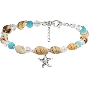 MINACHI شل الخرز نجم البحر الخلخال للنساء - خلخال الشاطئ سوار الساق اليدوية البوهيمي - سلسلة القدم صنادل مجوهرات بوهو هدية in Kuwait