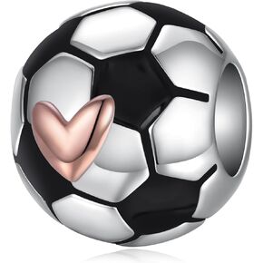 Soccer Charm S925 Sterling Silver Soccer Gifts Sport Jewelry Gifts for Women