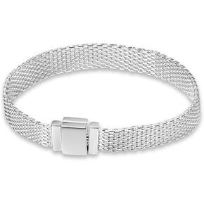 KUNSIR Jewelry Bracelet for with Reflexions clip-on charms,925 Sterling Silver Jewelry Bracelet Fit Gift for Women