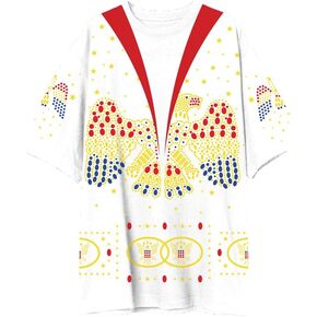 Elvis Presley unisex-adult Official Merch Iconic Jumpsuit Costume Oversized T-shirt