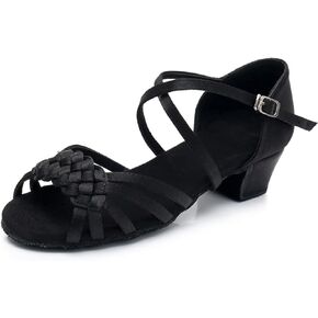 MSMAX Toddler Girls Latin Dancing Shoes Low Heel Kids Salsa Ballroom Dance Shoes for Girls