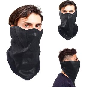 Half Face Mask Balaclavas,Stable Earloop,Windproof Face mask,Breathable Area for Snowboard Ski Camping Motorcycle Cycling Bike Hiking Skateboard Skull(Long Neck Style)