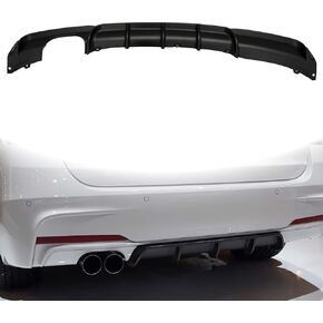 Rear Diffuser Compatible with 2012-2018 BMW 3 Series F30 F35 328i M-Performance Style Rear Bumper Lower Lip Diffuser Single Exhaust Two Outlet