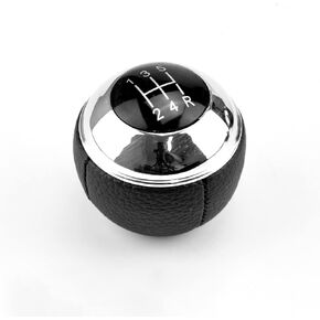 Car Styling MT 6 Speed Chrome Gear Shift Knob Lever Shifter Handball Compatible with Mini R50 2000-2006 / Cabrio R52 R53 Cooper 2002-2008-Black
