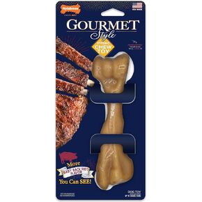 Nylabone Gourmet Style Strong Chew Souper Bone Dog Chew Toy, Chew Toys for Dogs, Filet Mignon Flavor, X-Large/Souper (1 Count)