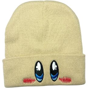 Video Game Beanie Cute Anime Halloween Hat Kawaii Accessories Beanie Embroided Face Knit Hats for Adult