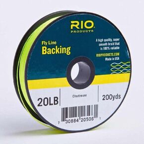 Rio Fly Line Backing Dacron, 200yd Fly Fishing Backing Line, 20lb Size, Chartreuse Color