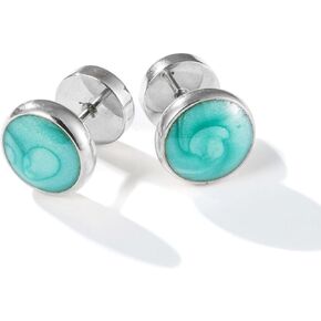 Titanium Geometry Screw Back Earrings Hypoallergenic for Sensitive Ears