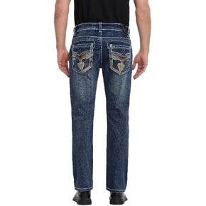 Men's Premium Straight Fit Denim Jeans Sizes 28-40 Style: WB67