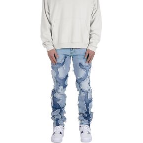 mnml Men's D423 Cracked Straight Denim