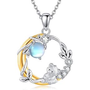 Teddy Bear Necklace Sterling Silver Bear Pendant Teddy Bear Jewelry for Women