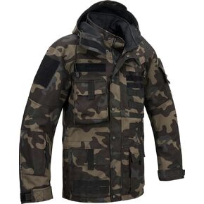 Brandit Individual Wear Men's Commando TAC Jacket - Durable Tactical Functional Outdoor Performance Jacket w/Removable Hood