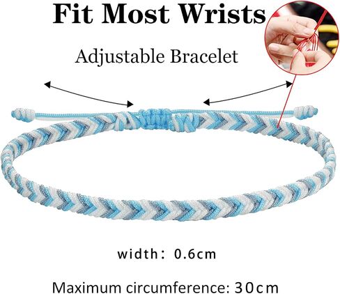 خلخال من حبل جيندير شاين للنساء، خلخال بلون الحلوى الحلو منسوج يدويًا قابل للتعديل، هدايا زينة للشاطئ والمحيط في الصيف in Saudi Arabia