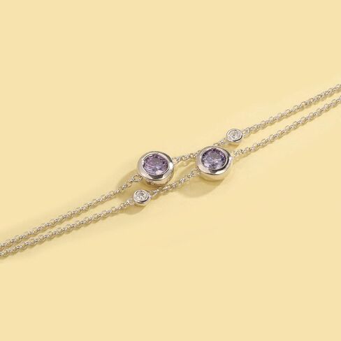 Moissanite Bracelets for Women, 925 Sterling Silver Plated 18K Gold, Dainty Link Bracelet, Valentine's day Birthday Jewellery Gift for Women Her in Saudi Arabia