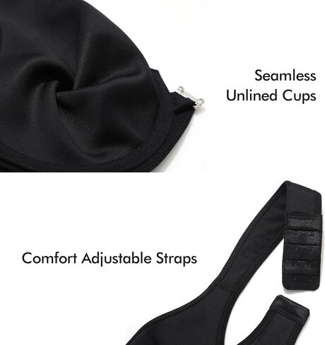 CALVENA Women's Front Closure Bras Back Support Posture Underwire Full Coverage Plus Size Seamless Bras in Kuwait