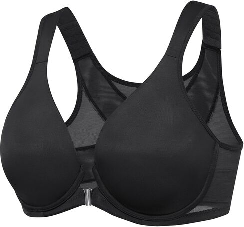 CALVENA Women's Front Closure Bras Back Support Posture Underwire Full Coverage Plus Size Seamless Bras in Kuwait
