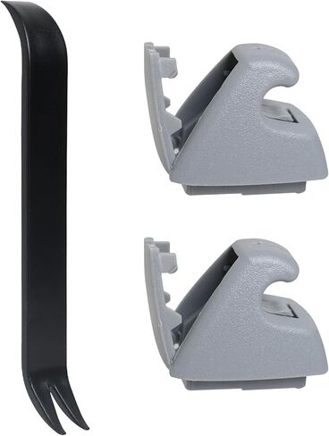 قطعتان من مشابك واقي الشمس متوافقة مع تشيفي سيلفرادو 1500 كروز سونيك سبارك تاهو جي إم سي سييرا 1500 يوكون بويك فيرانو OEM الجزء #95994975 95994976 (رمادي) in Kuwait