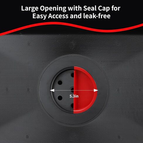 Aain 15 Gallon Oil Drain Pan - 58 Quart Large Opening with Seal Cap for Easy Access and Leak-Free, Screw Vent for Smooth Oil Pour Out - Ideal Oil Change Pan for Cars and Trucks in Saudi Arabia