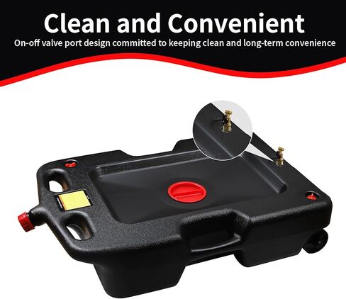 Aain 15 Gallon Oil Drain Pan - 58 Quart Large Opening with Seal Cap for Easy Access and Leak-Free, Screw Vent for Smooth Oil Pour Out - Ideal Oil Change Pan for Cars and Trucks in Saudi Arabia