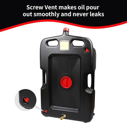 Aain 15 Gallon Oil Drain Pan - 58 Quart Large Opening with Seal Cap for Easy Access and Leak-Free, Screw Vent for Smooth Oil Pour Out - Ideal Oil Change Pan for Cars and Trucks in Saudi Arabia