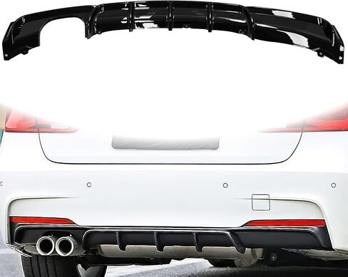 Rear Diffuser Compatible with 2012-2018 BMW 3 Series F30 F35 328i M-Performance Style Rear Bumper Lower Lip Diffuser Single Exhaust Two Outlet in Saudi Arabia
