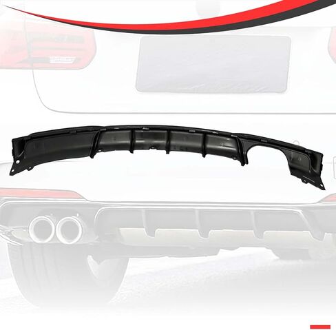 Rear Diffuser Compatible with 2012-2018 BMW 3 Series F30 F35 328i M-Performance Style Rear Bumper Lower Lip Diffuser Single Exhaust Two Outlet in Saudi Arabia