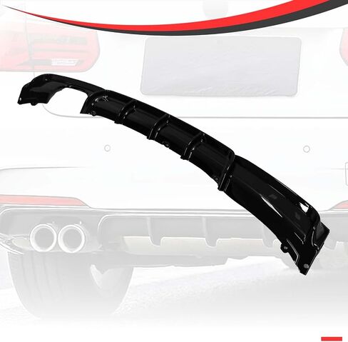 Rear Diffuser Compatible with 2012-2018 BMW 3 Series F30 F35 328i M-Performance Style Rear Bumper Lower Lip Diffuser Single Exhaust Two Outlet in Saudi Arabia
