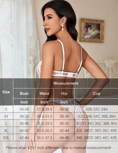 Avidlove Sexy Lingerie for Women Lace Teddy Bodysuit One Piece Lingerie in Kuwait