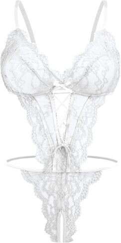 Avidlove Sexy Lingerie for Women Lace Teddy Bodysuit One Piece Lingerie in Kuwait