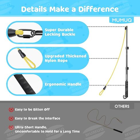 عصا مغازلة للكلاب، عصا مغازلة قابلة للسحب مع طعم، لعبة تفاعلية للكلاب للتدريب في الهواء الطلق، عصا مغازلة مقاس 40 بوصة للكلاب الصغيرة والمتوسطة والكبيرة in Kuwait