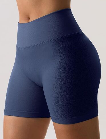 ABOCIW Womens Workout Ignite Shorts Hidden Scrunch Butt Lifting Gym Shorts Seamless Booty Yoga Shorts 4.5" in Kuwait