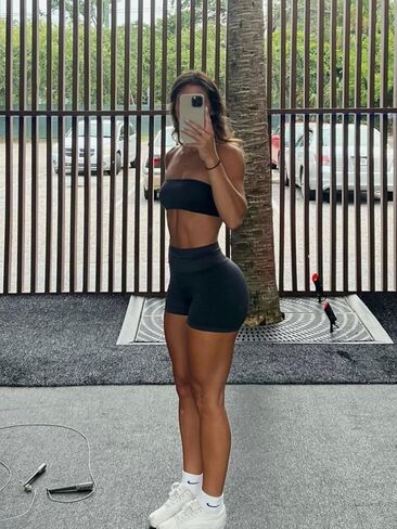 ABOCIW Womens Workout Ignite Shorts Hidden Scrunch Butt Lifting Gym Shorts Seamless Booty Yoga Shorts 4.5" in Kuwait