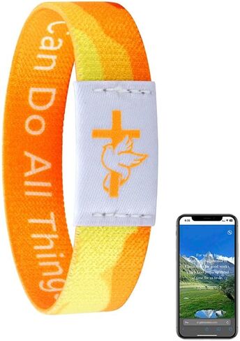 Bible Verse Bracelets Christian Bracelet Bible Verse Wristbands with NFC Daily Bible Verse Bracelet for Wearable Bible Bracelet Christian Wristbands Bible Gifts(Bible Verse Bracelets Black) in Saudi Arabia