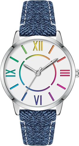 Watch for Women Big Face Colorful Dial Easy Reader Watch Waterproof Watch in Saudi Arabia