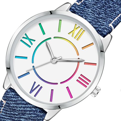Watch for Women Big Face Colorful Dial Easy Reader Watch Waterproof Watch in Saudi Arabia