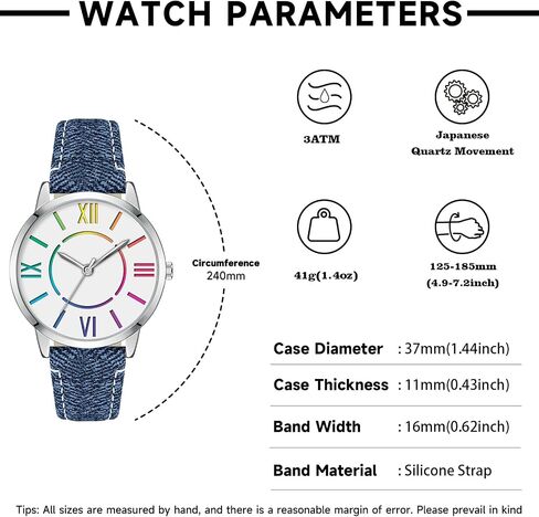 Watch for Women Big Face Colorful Dial Easy Reader Watch Waterproof Watch in Saudi Arabia