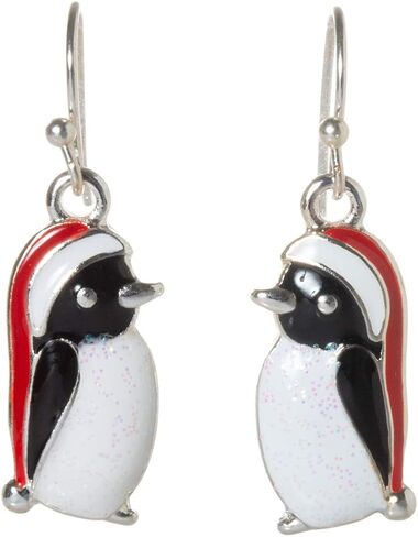 Artisan Owl - Penguin Christmas Hat Dangle Earrings in Saudi Arabia