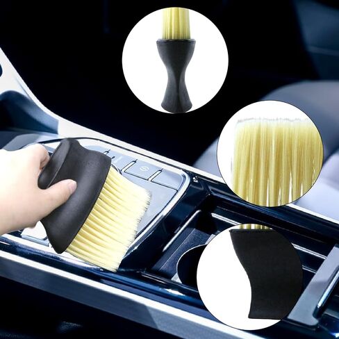4 Pcs Auto Interior Dust Brush Set Soft Bristles Detailing Brush Dusting Tool Car Interior Cleaning Soft Brushes Duster for Automotive Dashboard, Air Conditioner Vents, Keyboard Dust Removal in Kuwait