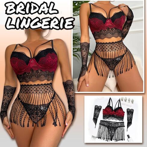 Lingerie for Women Sexy Teddy Lace Babydoll Bodysuit Garter Belts Sexy Lingerie Set in Saudi Arabia