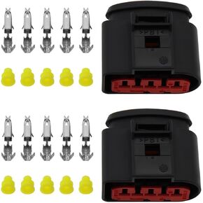 SING F LTD 2 Sets 5 Pin MAF Mass Air Flow Connector Kit 1J0973775A Waterproof Female JPT Connector Compatible with VW Compatible with Audi