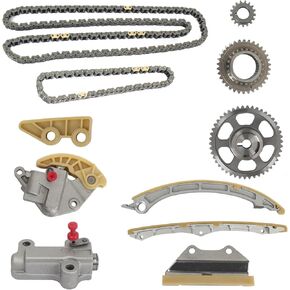 KUSATEC 9-0711SA Timing Chain Kit w/Chain Tensioner Guide Rail Sprocket fit for Acura ILX 2013-2015/TSX 2009-2014; Honda Accord 2008-2012/Civic 2012-2015/CR-V 2010-2014/Crosstour 2012-2015;L4 2.4L