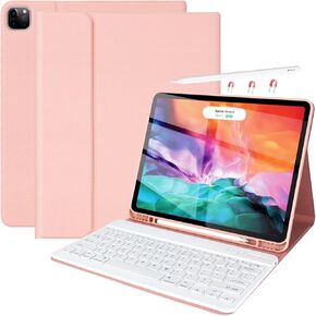 Keyboard Case for iPad Air 13 inch M2 2024 & Pro 12.9 inch Case with Keyboard, Keyboard case for iPad Pro 12.9 inch 6th/5th Generation - Detachable 7 Colors Backlit Keyboard Case with Pencil Holder