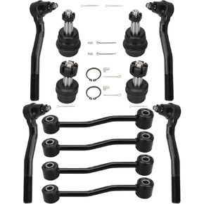 Front Outer Tie Rods - Front & Rear Sway Bars - Upper Lower Ball Joints for Jeep Grand Cherokee 1999 2000 2001 2002 2003 2004 Suspension Kit - 12pc Set