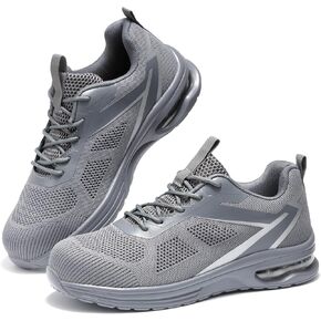 Furuian Composite Toe Shoes for Men Lightweight Composite Work Shoes Safety Shoes Not Steel Toe Sneakers Breathable Composite Toe Sneakers for Men Indestructible Safety Shoes for Men Black in Saudi Arabia