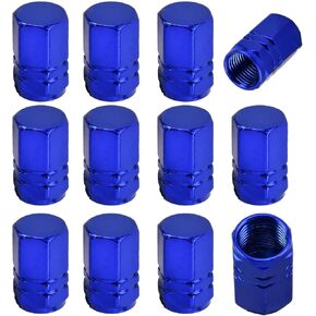 12 Pcs Valve Stem Cap, Tire Valve Caps, Aluminum Alloy Leakproof Universal Wheel Valve Stem Covers for Vehicle Truck Motorcycle Bike(Red)