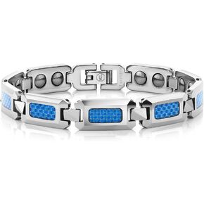 OCEAN BLUE Men's Carbon Fiber Tungsten Bracelet