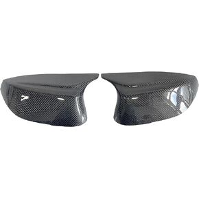 Real Carbon Fiber Side Mirror Caps, Ox Horn Style Replacement Wing Mirror Covers Compatible with Infiniti Q50 Q60 Q70 QX50 QX30 2014-2020