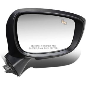 DNA Motoring OEM-MR-MA1320200 Left Driver Heated Powered Side Mirror w/Turn Signal Blind Spot Detection Compatible with 17-18 Mazda CX-5