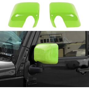 Side Mirror Covers,Rearview Mirrors Trim Decoration Kit 2Pcs for Jeep Wrangler 2007-2018 JK JKU(Red)