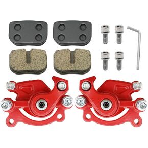 Pack of 2Front Rear Disc Brake Caliper with Brake Pads, Replacement for Motovox MBX10 MBX11 Mini Dirt Bike MM-B80-BR 80CC 2.5HP Moto Classic Mini Bike 47cc 49cc Pocket Bike Stand Up Goped Scooter, Red in Saudi Arabia